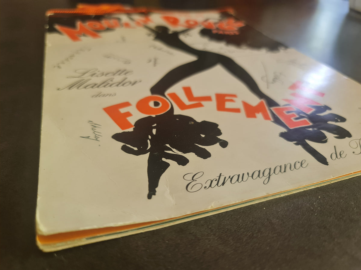 Programme de 1976 du Moulin Rouge avec autographes