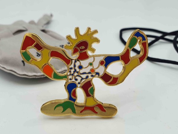 L'oiseau de feu, Collier et broche Niki de Saint Phalle