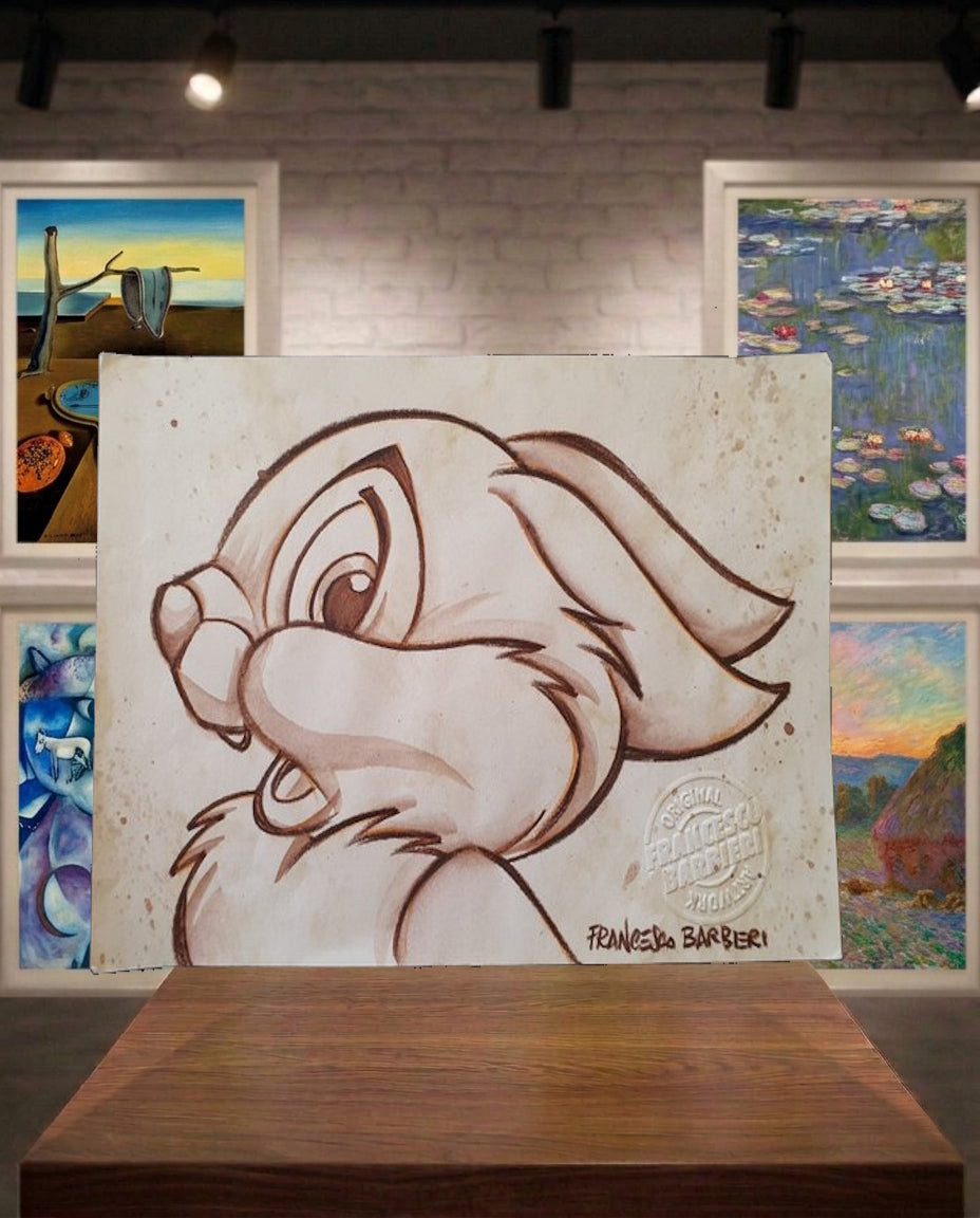 Panpan, Bambi, Disney. Dessin original.