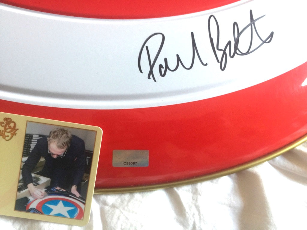 Bouclier Captain America + Visio signés Paul Bettany