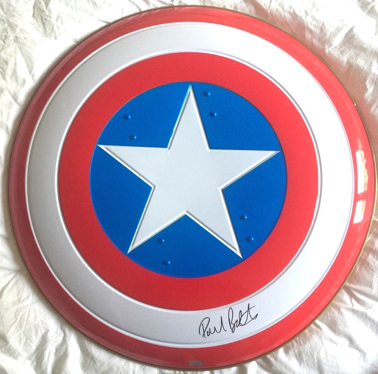 Bouclier Captain America + Visio signés Paul Bettany