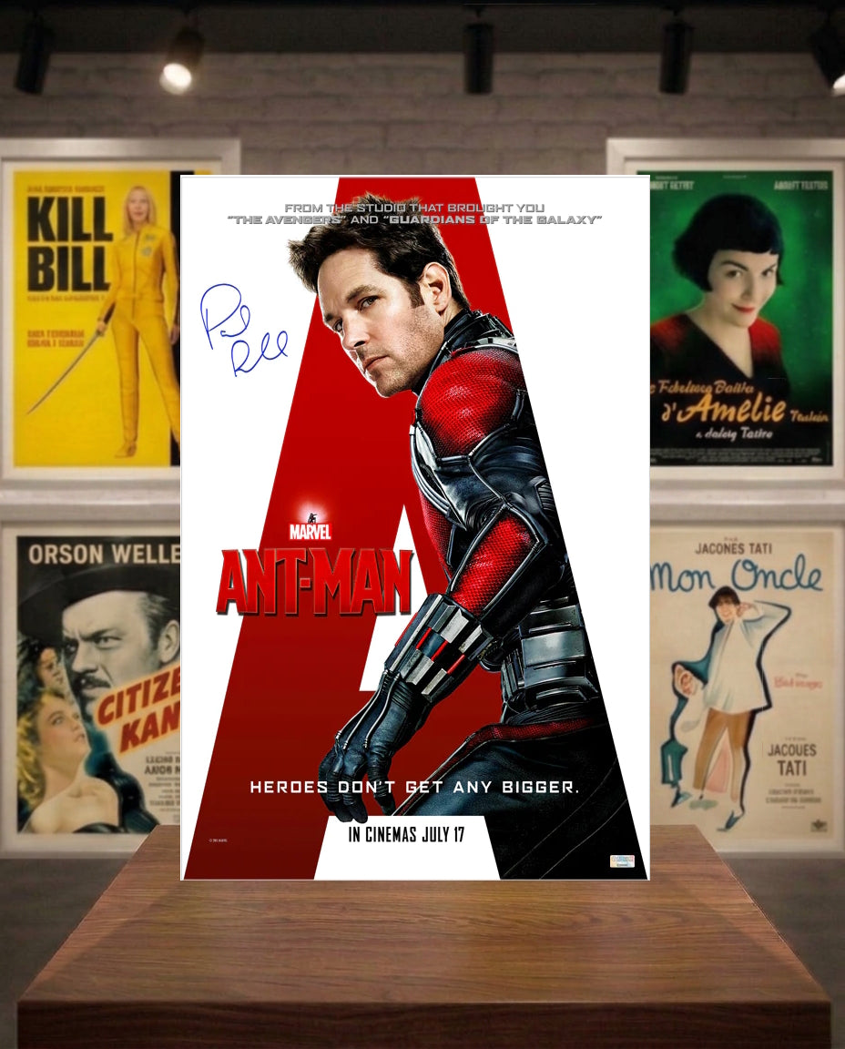 Autographe de Paul Rudd sur l'affiche du film Halloween The curse of Michael Meyers