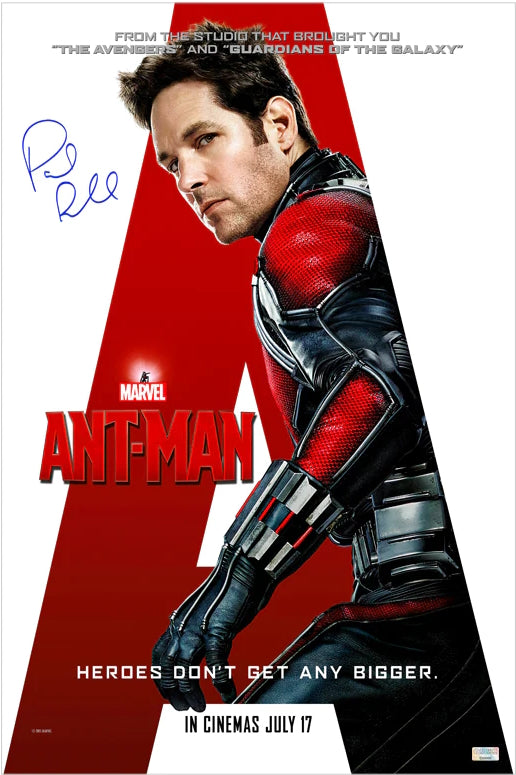 40x61 Poster Antman Marvel Avengers signé par Paul Rudd COA