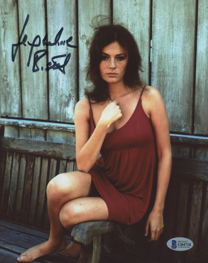 Autographe de Jacqueline Bisset sur belle photo couleur 20x25