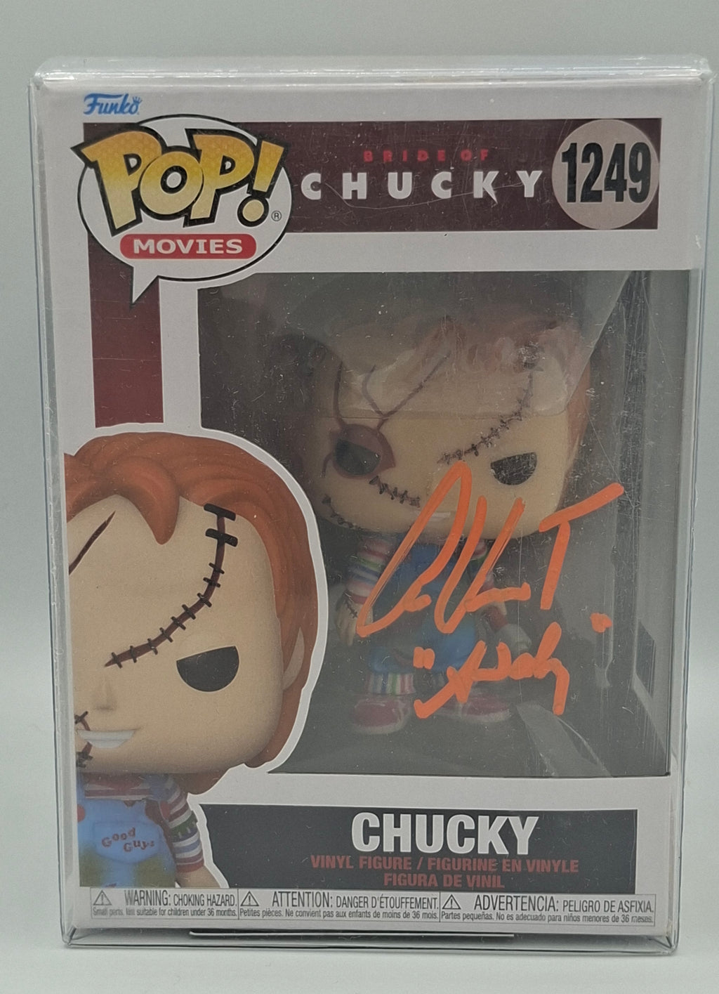 Pop Funko Chucky avec autographe d'Alex Vincent. Pristine
