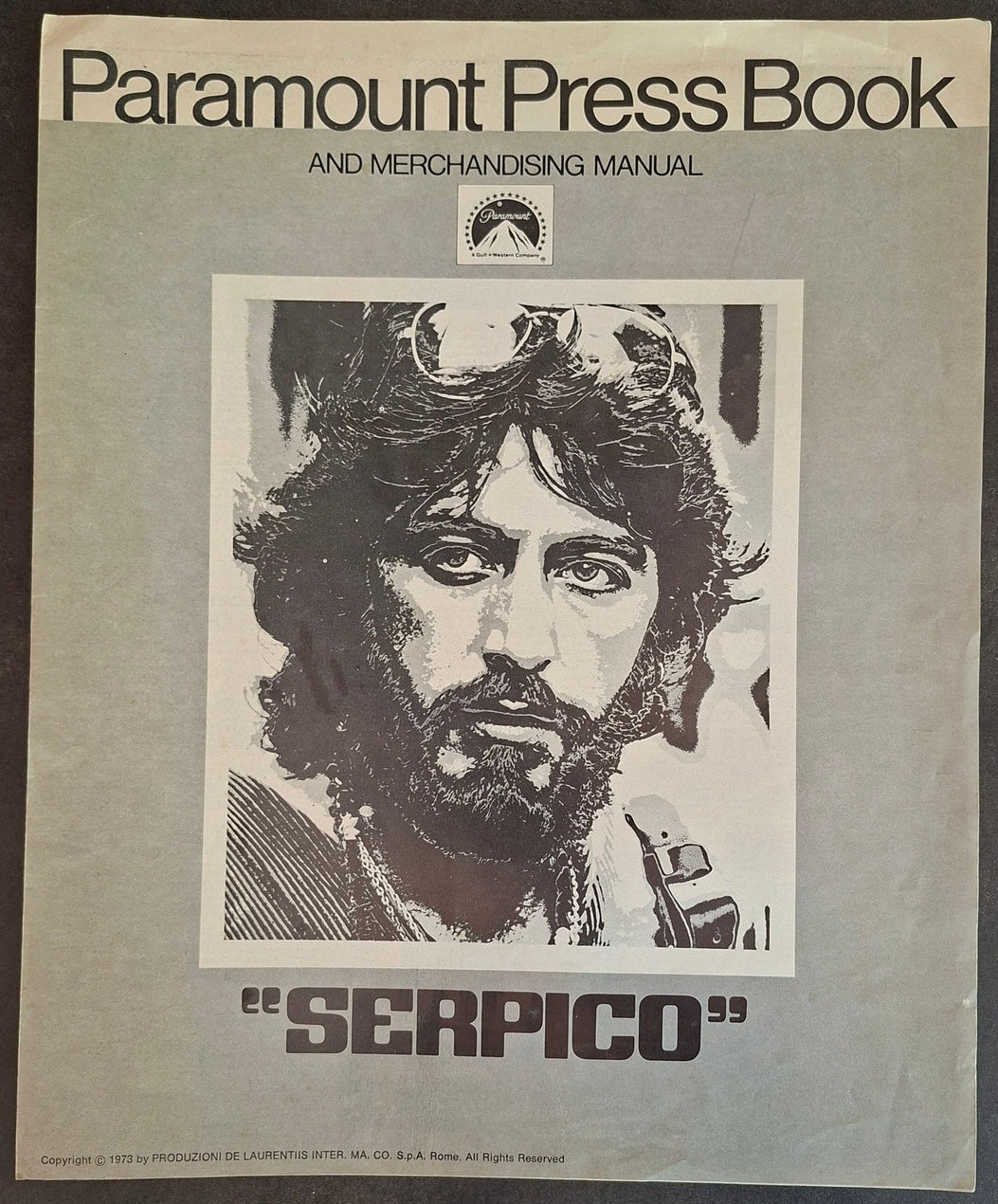 Press book Serpico - Al Pacino - Paramount Pictures 1973