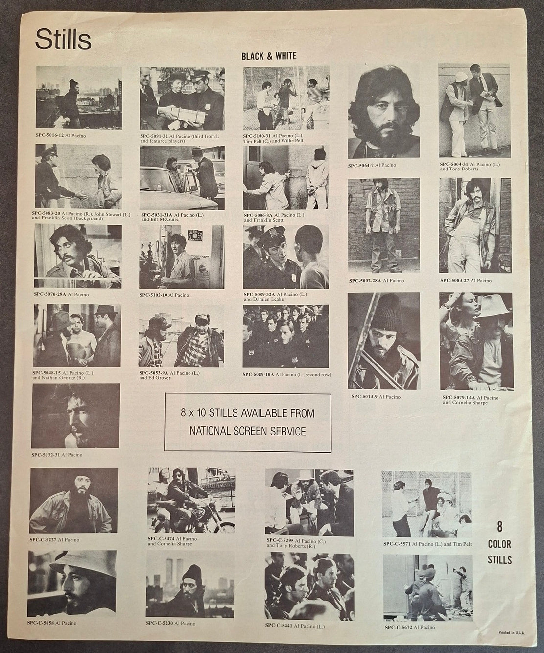 Press book Serpico - Al Pacino - Paramount Pictures 1973