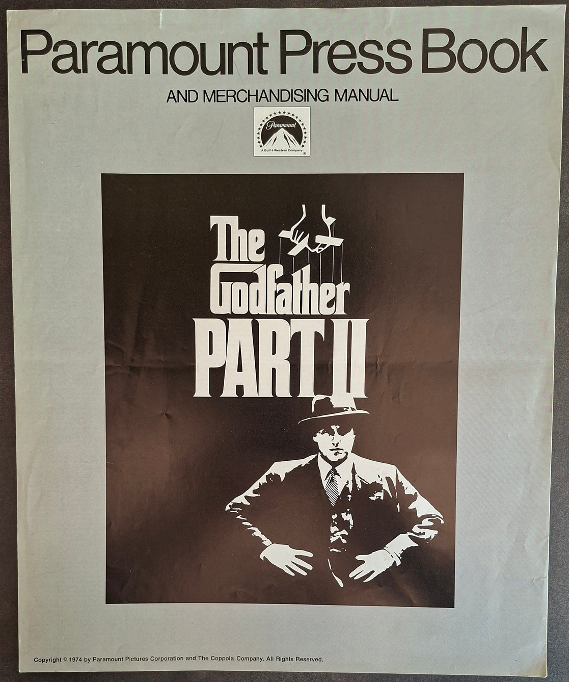 Press Book The Godfather Part 2 - Al Pacino Robert DeNiro - Paramount Pictures 1972
