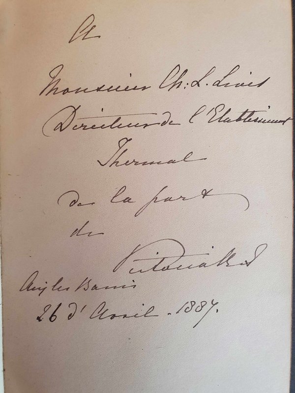 Reine Victoria livre autographé 1887