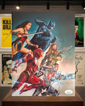 Poster Justice League avec autographe de Ray Fisher - DC COMICS - JSA