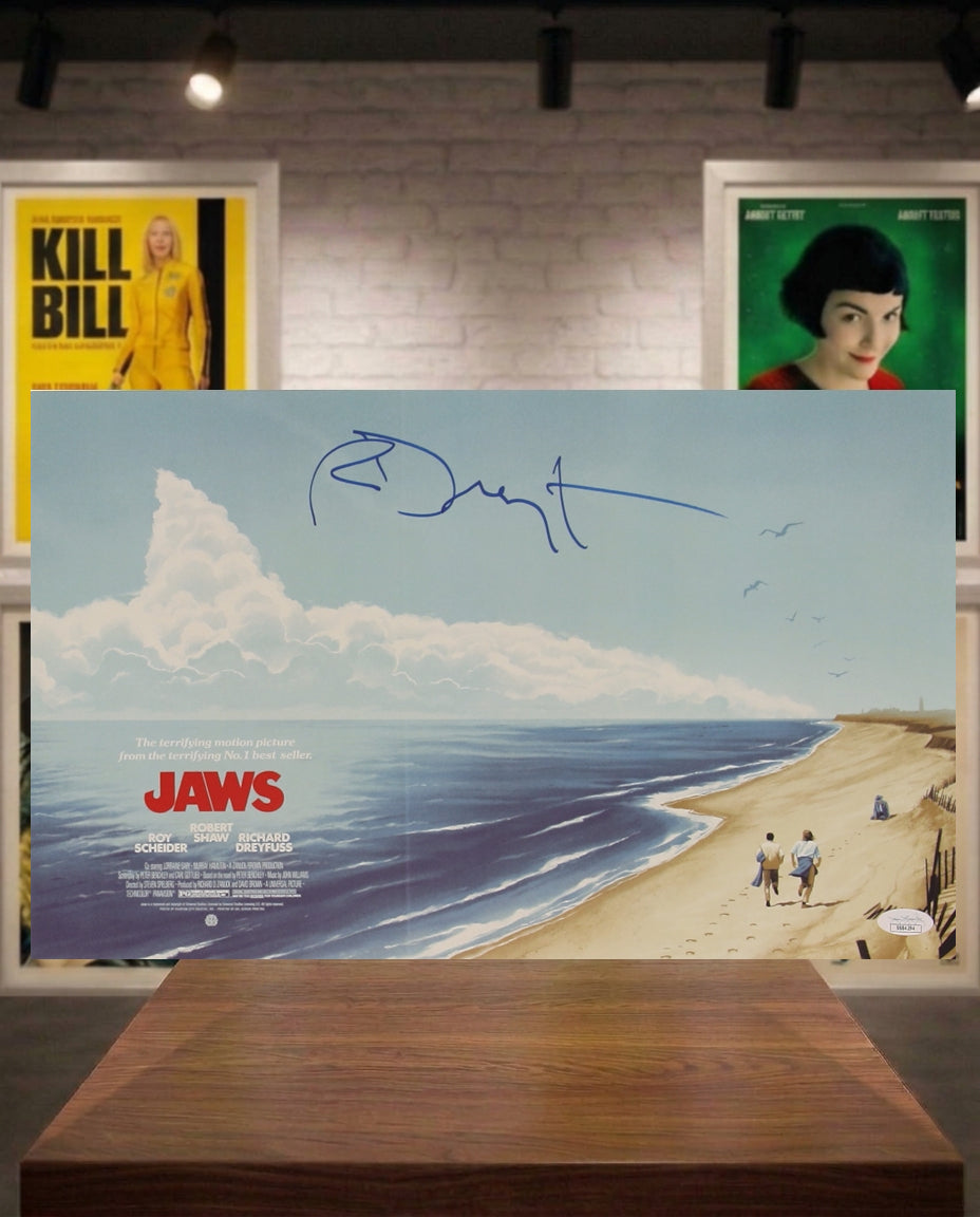 Poster Les dents de la mer signé par Richard Dreyfuss JSA