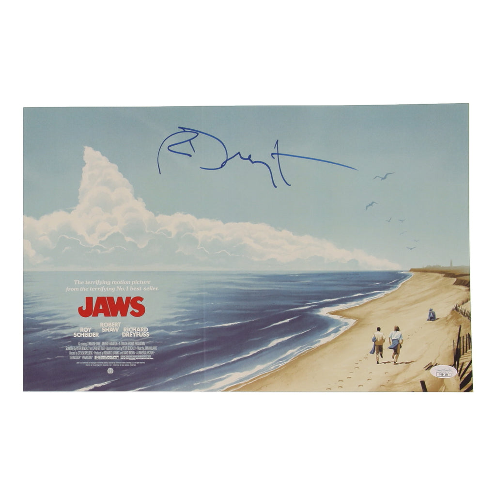 Poster Les dents de la mer signé par Richard Dreyfuss JSA