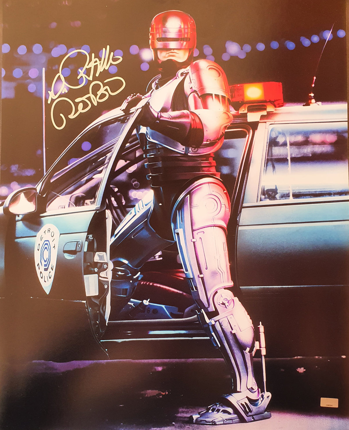 Robocop poster signed by Peter Weller