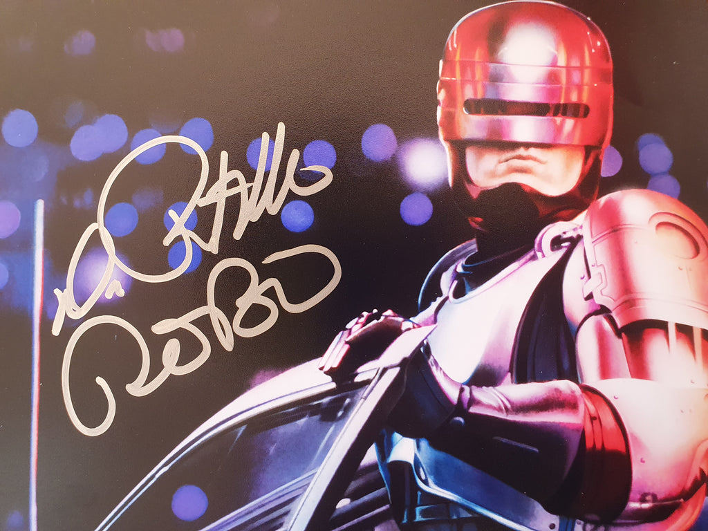 Robocop poster signed by Peter Weller