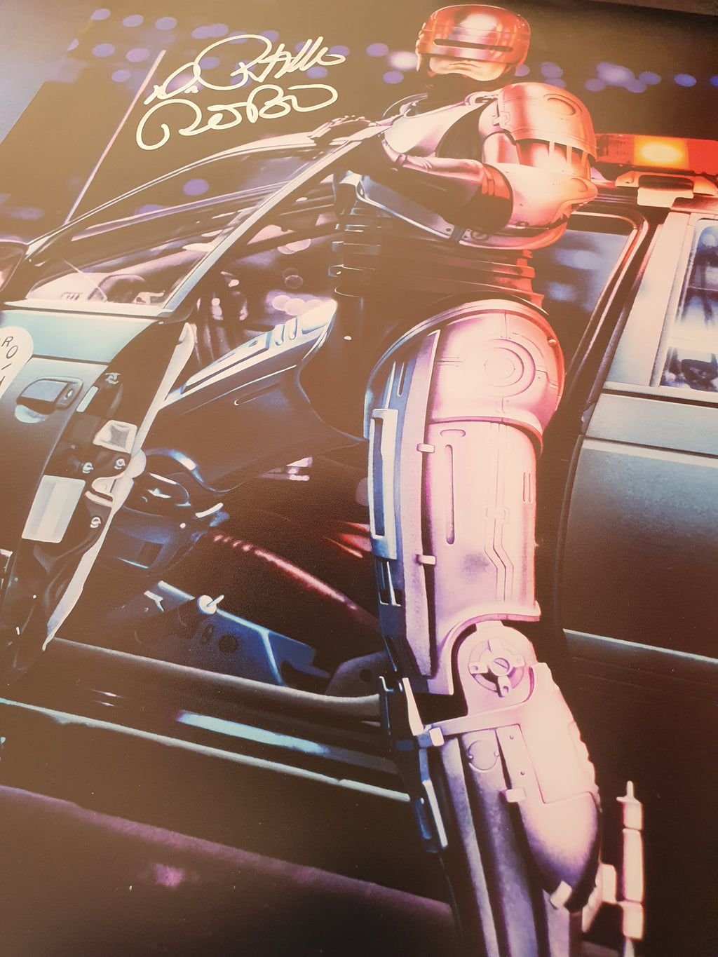 Robocop poster signed by Peter Weller