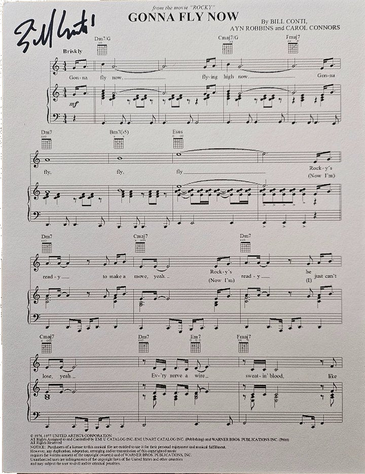 Rocky partition du thème musical signée par Bill Conti