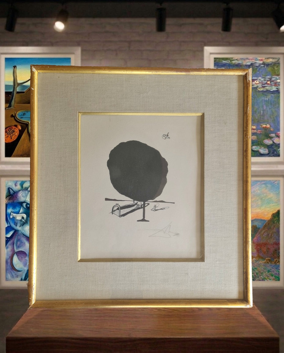 Salvador Dali Le lit d'Alice au pays des Merveilles - signé au crayon