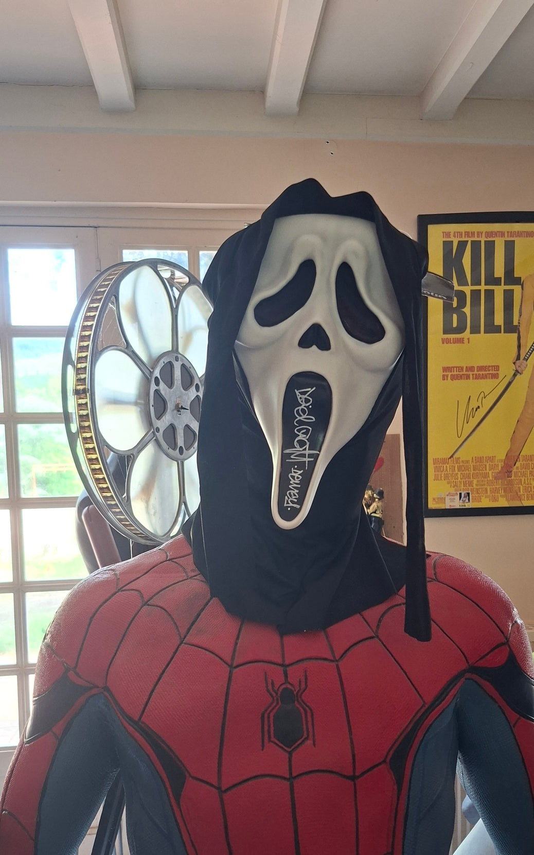 Masque de Scream signé par David Arquette aka Dewey