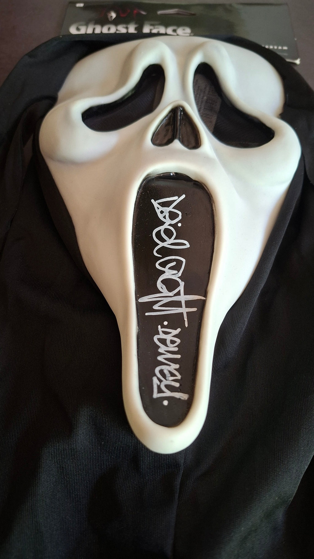 Masque de Scream signé par David Arquette aka Dewey