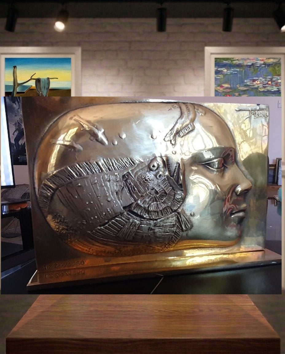 Sculpture en bronze Pierre-Yves Trémois pour Pfizer