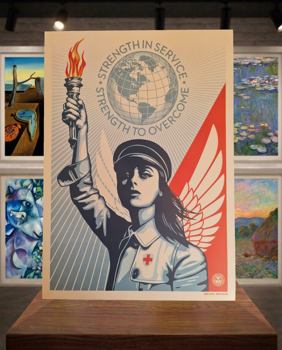 Shepard Fairey Ange de l'Espoir et de la Force