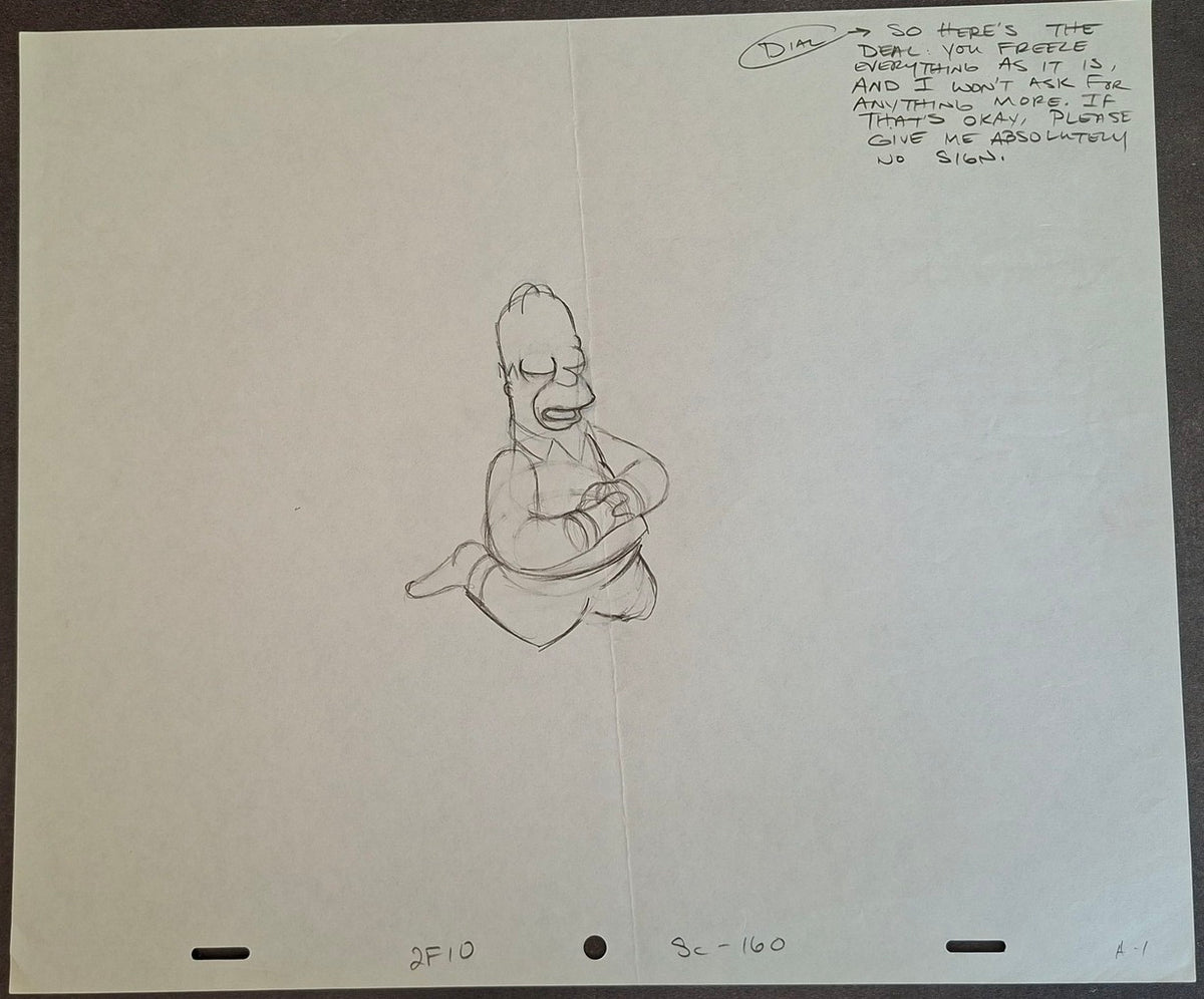 Croquis original Les Simpson utilisé pour la production du dessin animé 15