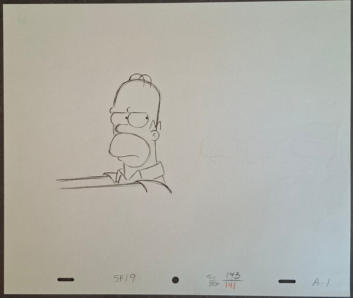 Lot de 2 croquis originaux Les Simpson utilisé pour la production du dessin animé 7