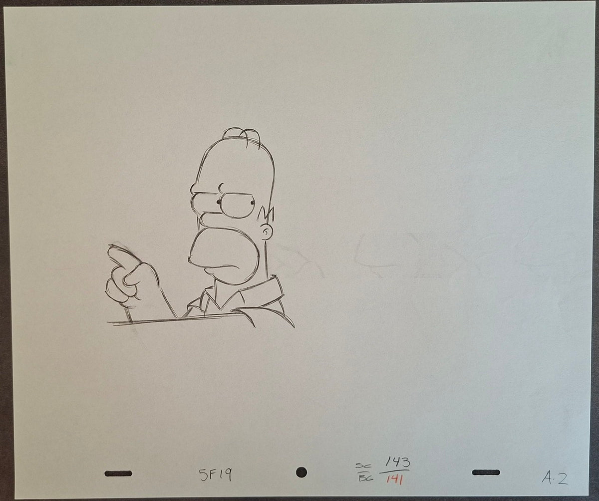 Lot de 2 croquis originaux Les Simpson utilisé pour la production du dessin animé 7