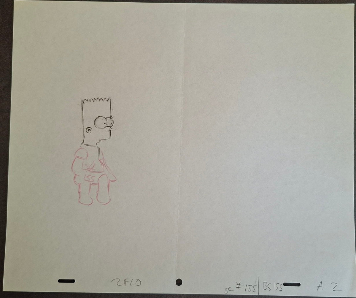 Croquis original Les Simpson utilisé pour la production du dessin animé 11
