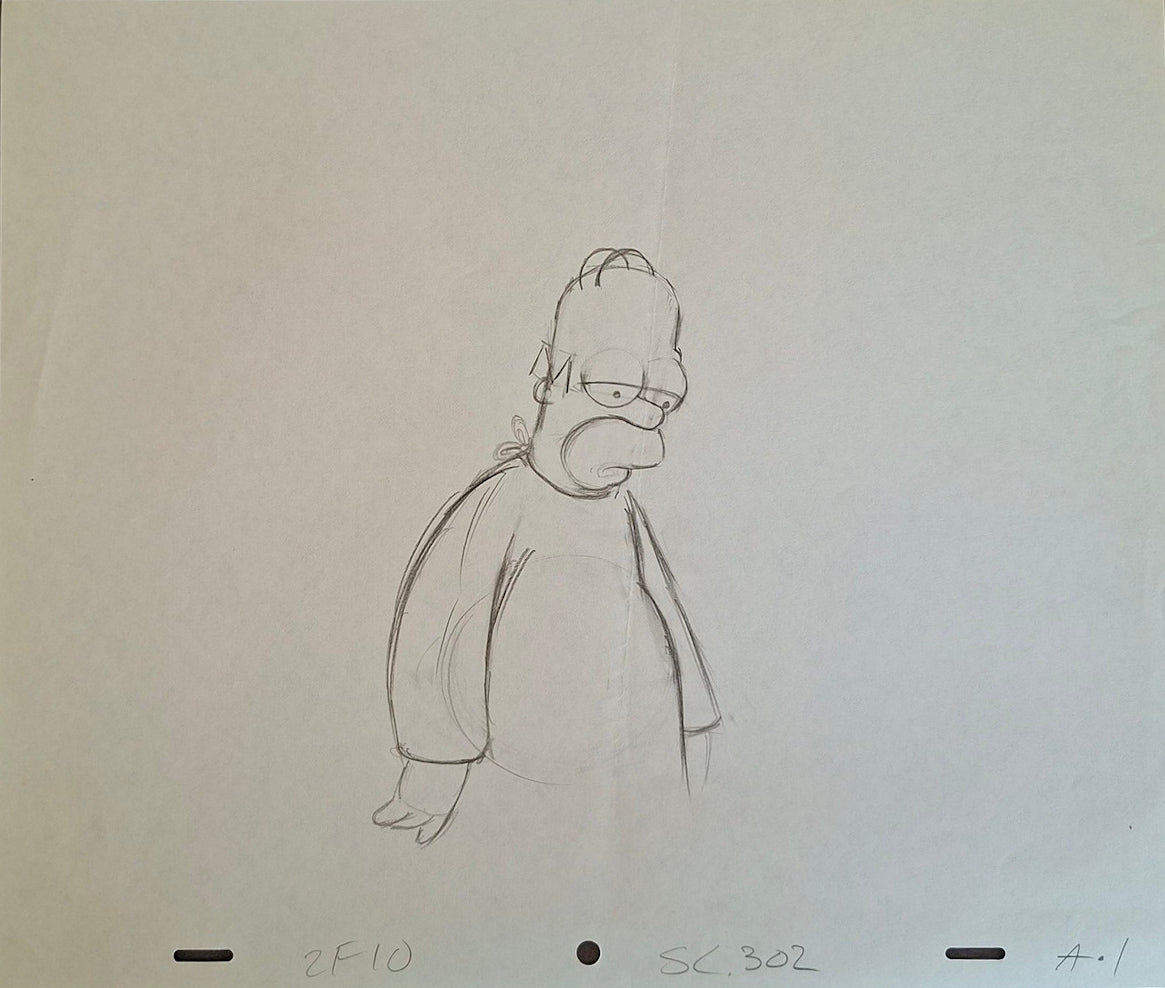 Croquis original Les Simpson utilisé pour la production du dessin animé 12