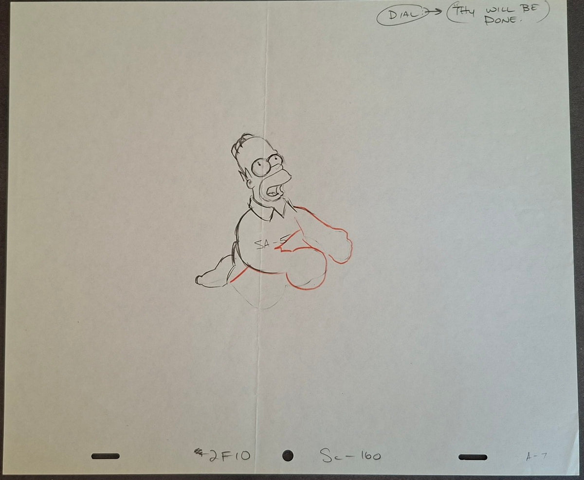 Croquis original Les Simpson utilisé pour la production du dessin animé 16