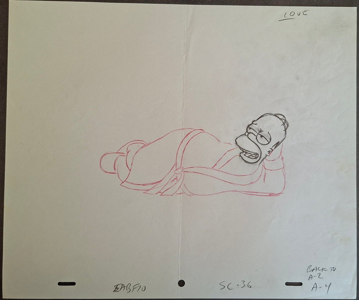 Croquis original Les Simpson utilisé pour la production du dessin animé 19