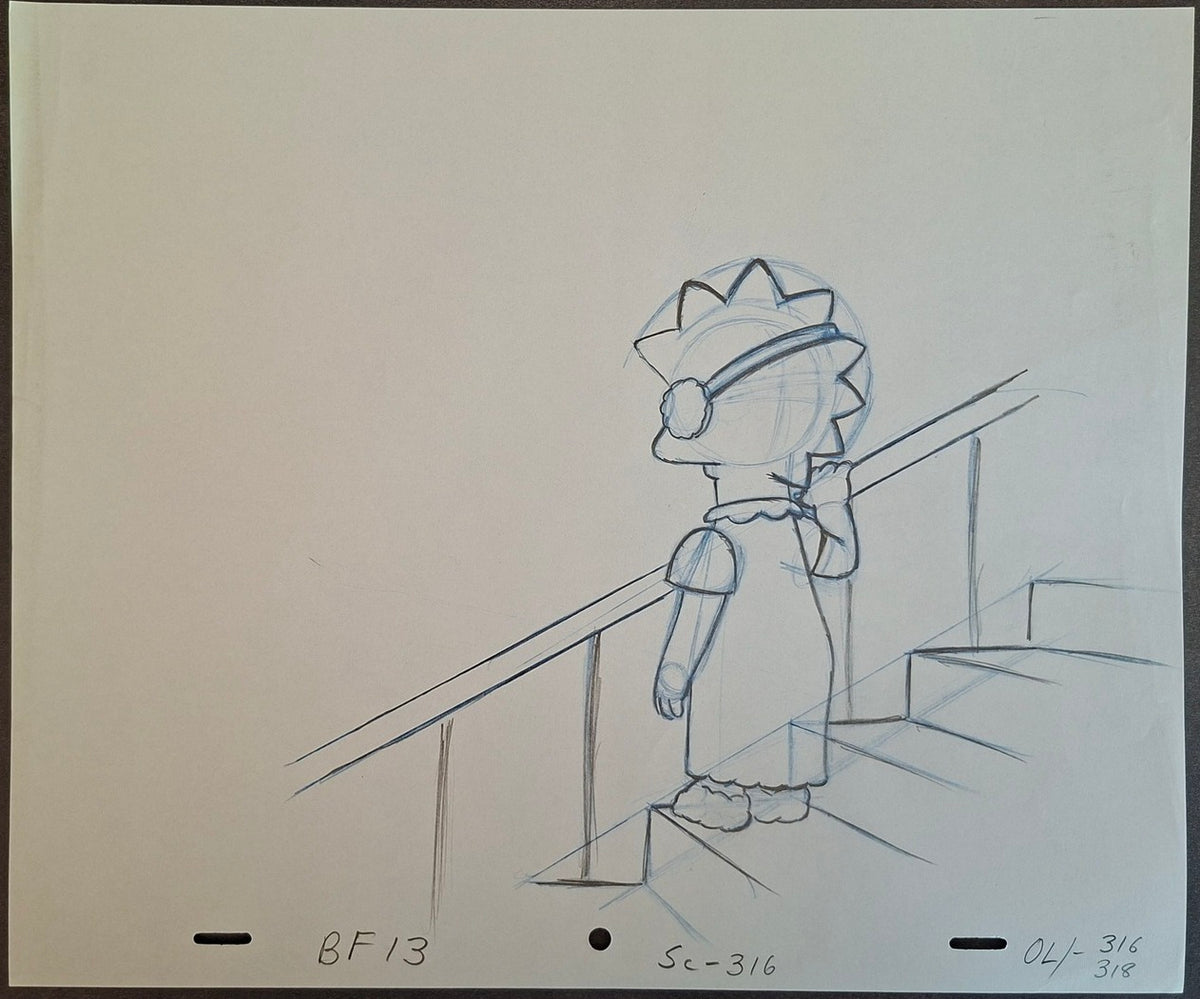 Croquis original Les Simpson utilisé pour la production du dessin animé 20