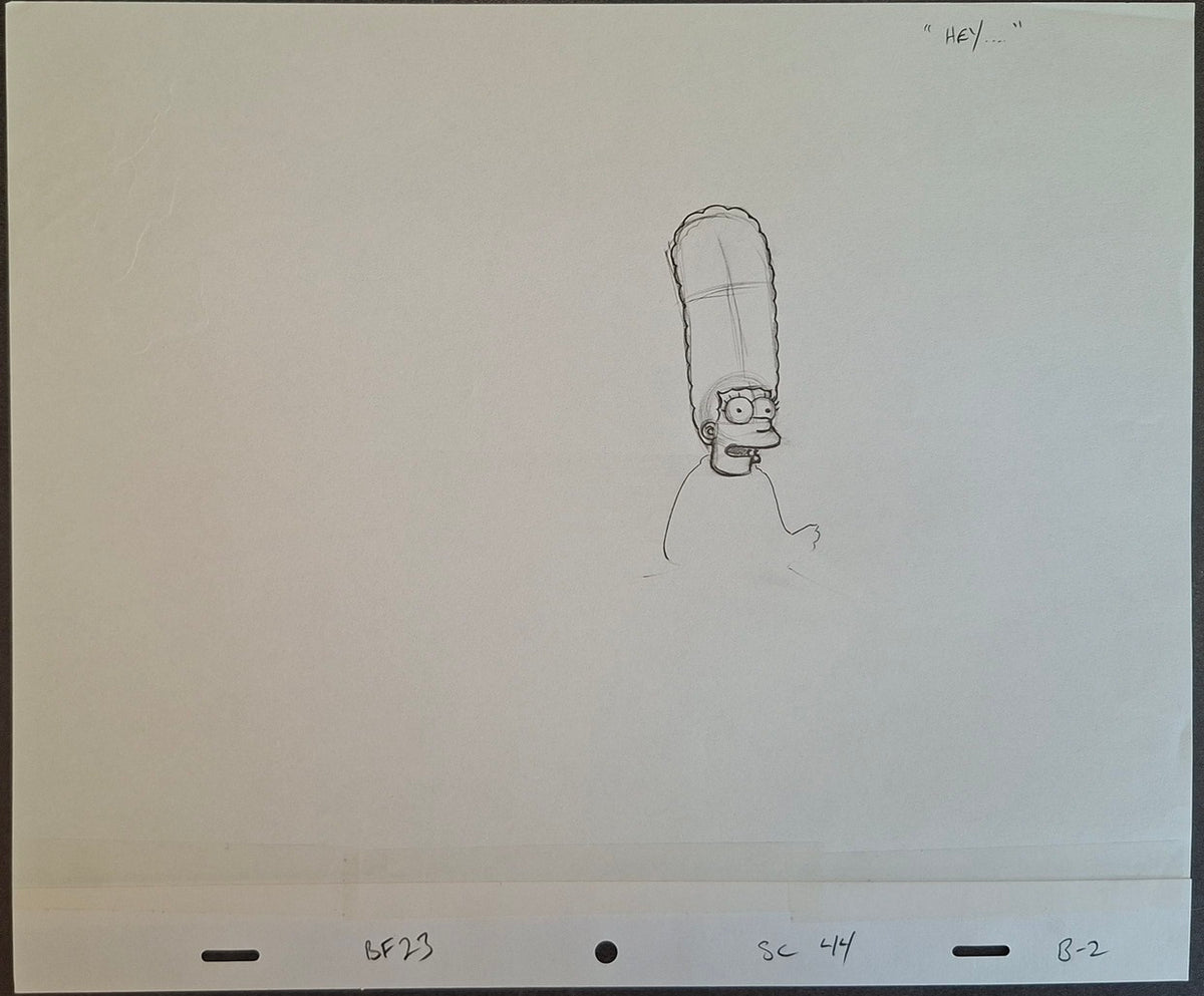 Croquis original Les Simpson utilisé pour la production du dessin animé 22