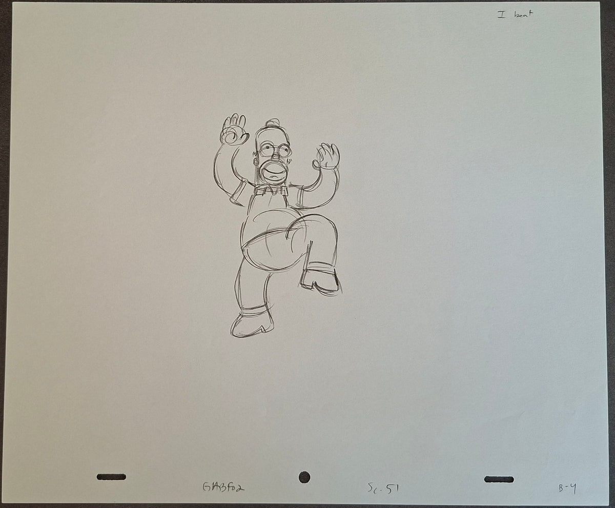 Croquis original Les Simpson utilisé pour la production du dessin animé 26