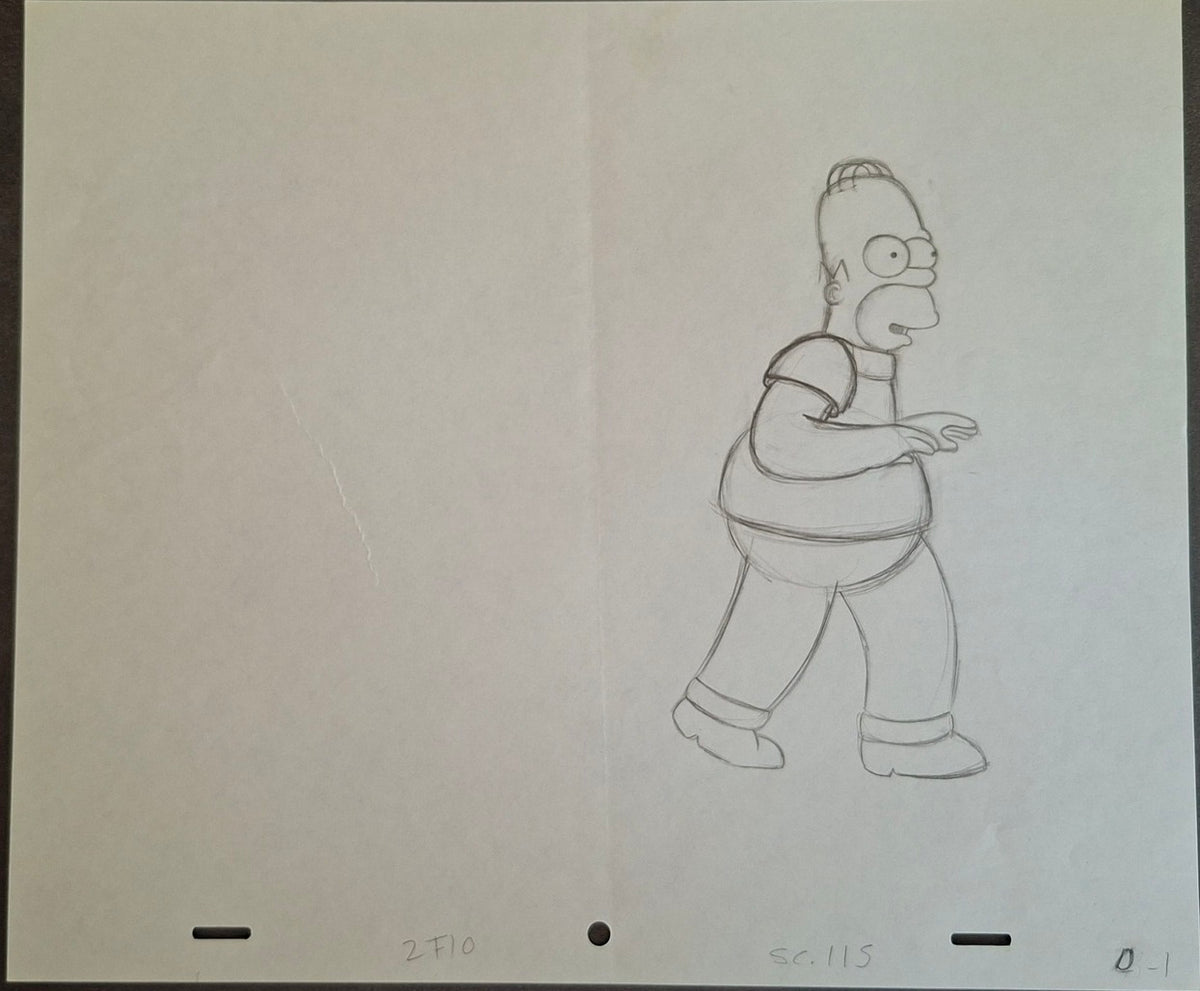 Croquis original Les Simpson utilisé pour la production du dessin animé 8