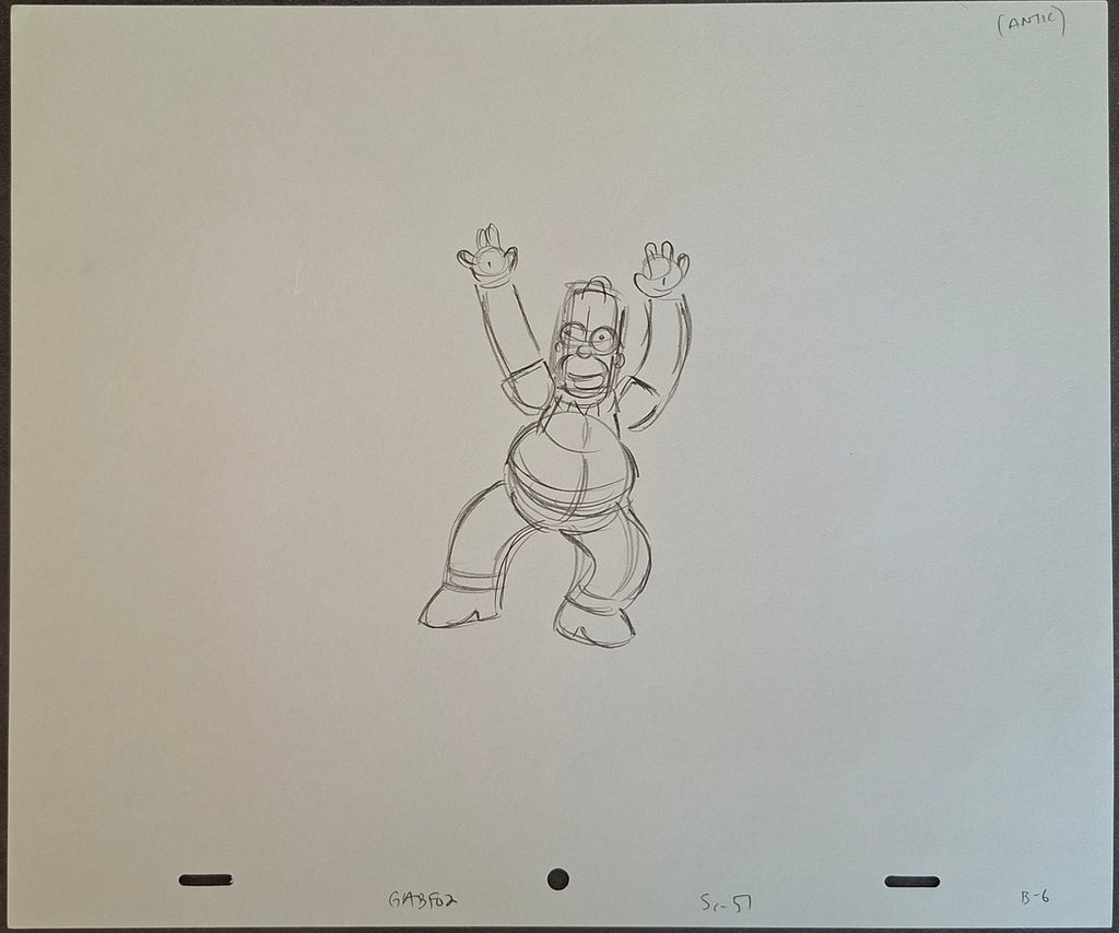 Croquis original Les Simpson utilisé pour la production du dessin animé 30