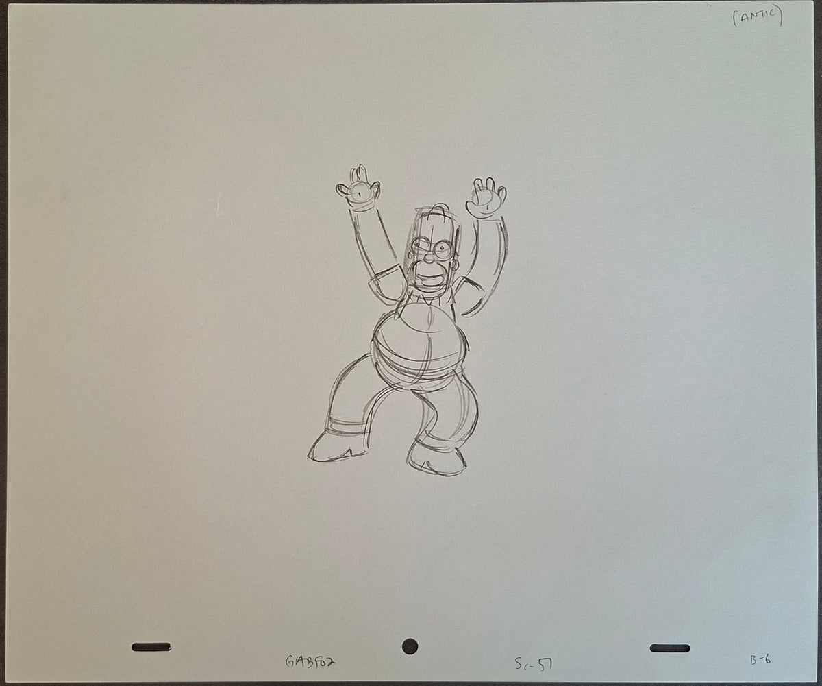 Croquis original Les Simpson utilisé pour la production du dessin animé 30