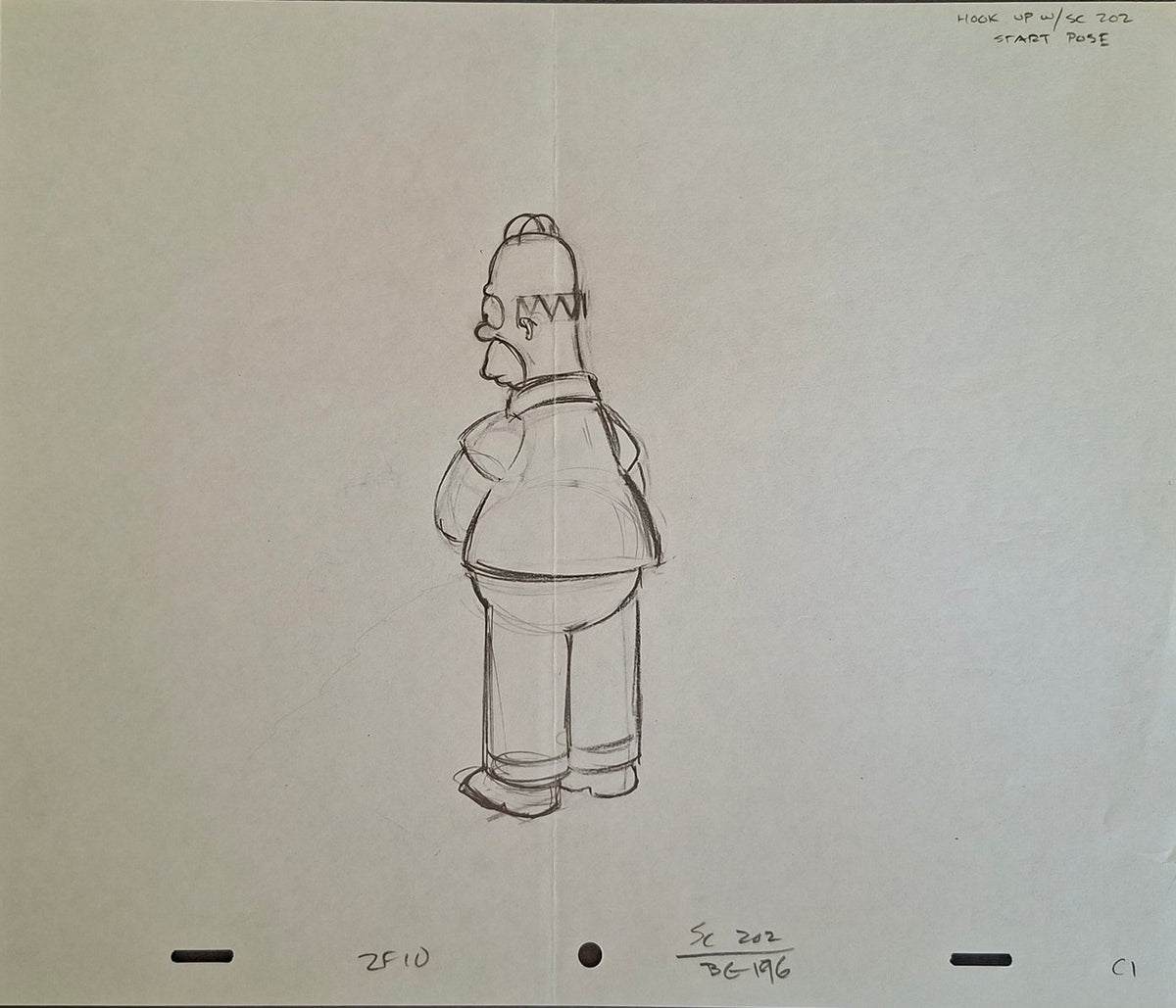 Croquis original Les Simpson utilisé pour la production du dessin animé 9