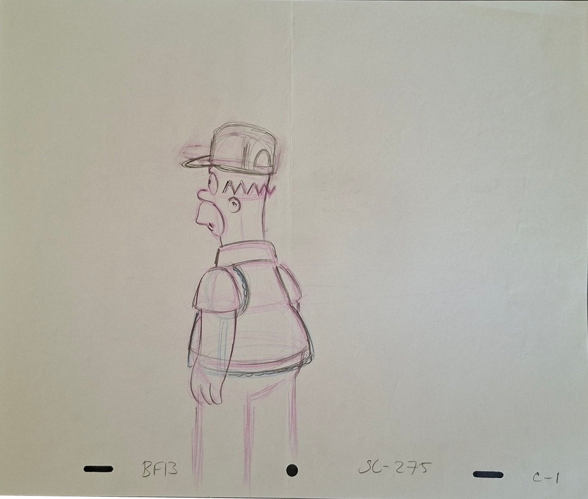 Croquis original Les Simpson utilisé pour la production du dessin animé 10