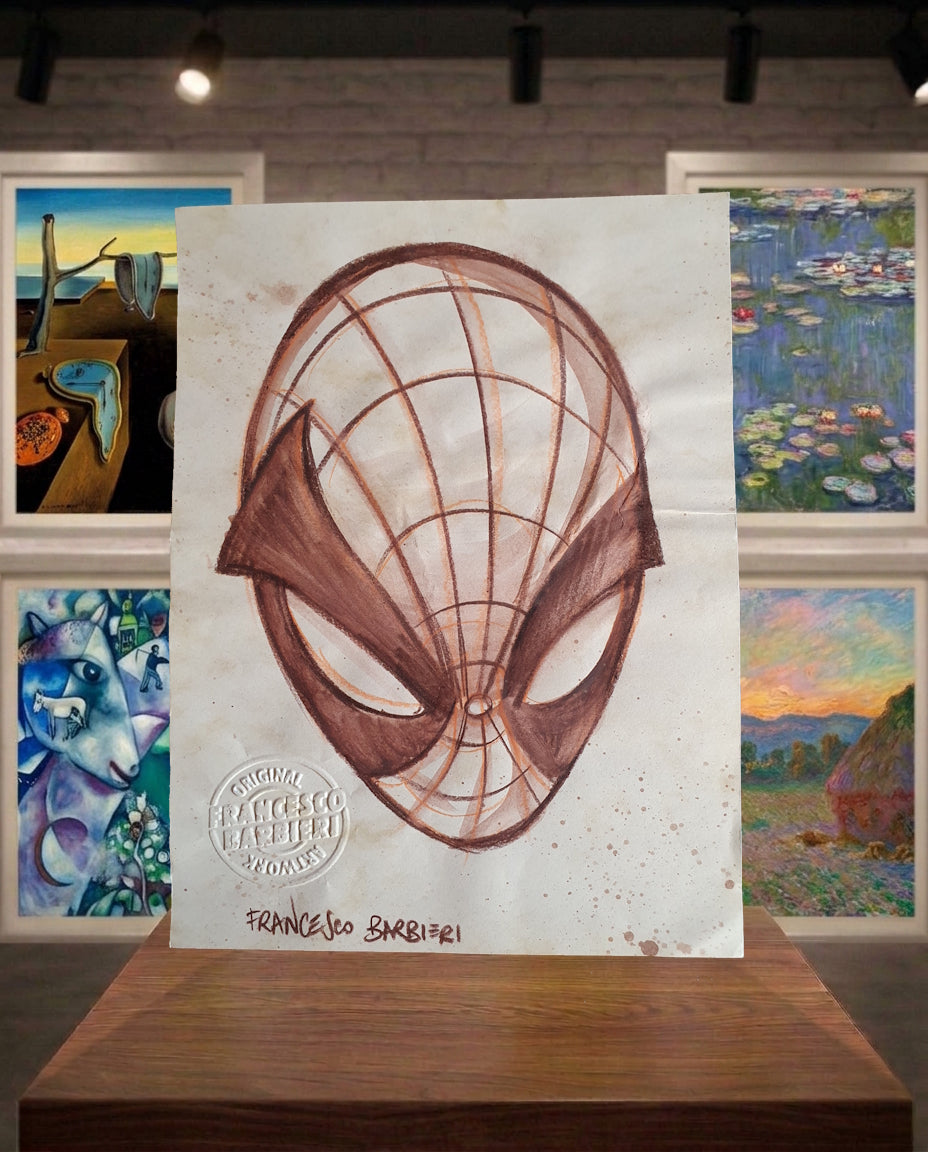 Spider-Man dessin original par l'artiste Francesco Barbieri