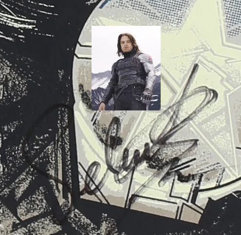 Edition limitée Captain America Winter Soldier avec 20 autographes Marvel Avengers