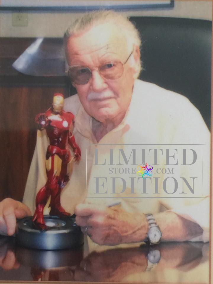 Autographe de Stan Lee sur figurine Iron Man Mark IV Kotobukiya