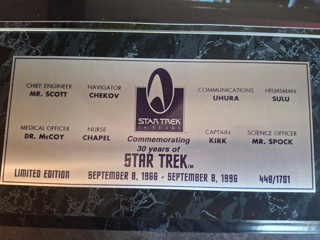 Star Trek Poster encadré en édition limitée Commemorating 30 years 1966-1996
