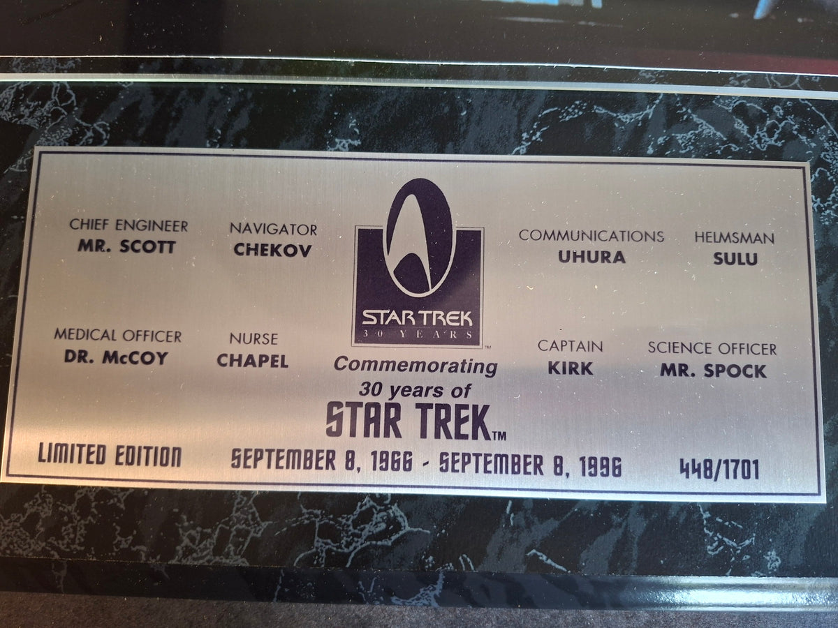 Star Trek Poster encadré en édition limitée Commemorating 30 years 1966-1996