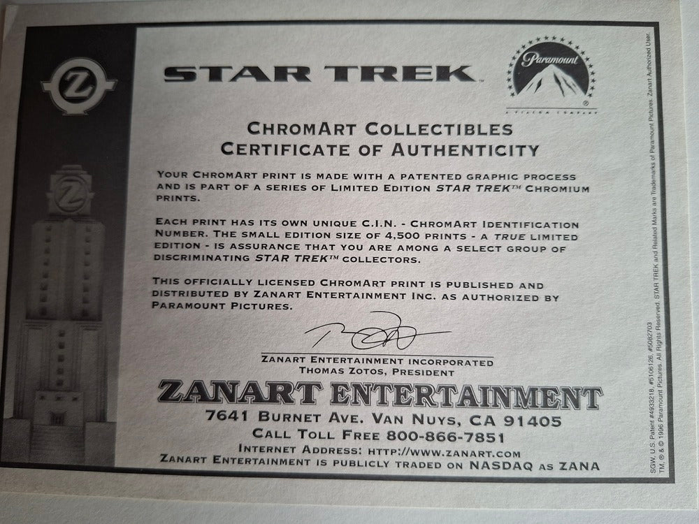 Star Trek Profiles poster encadré. Edition limitée