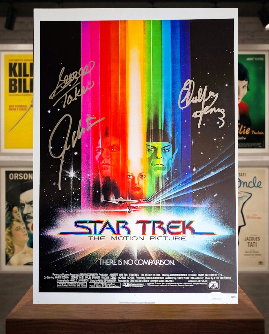 Poster Star Trek The Motion Picture signé par Shatner Takei Koenig JSA certificat