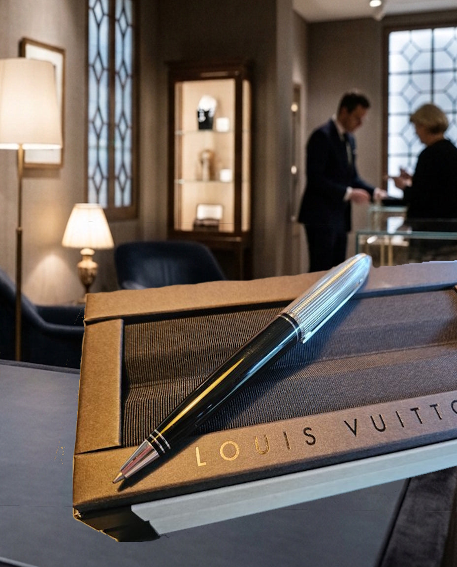 Stylo Louis Vuitton Doc Laq noir et argent