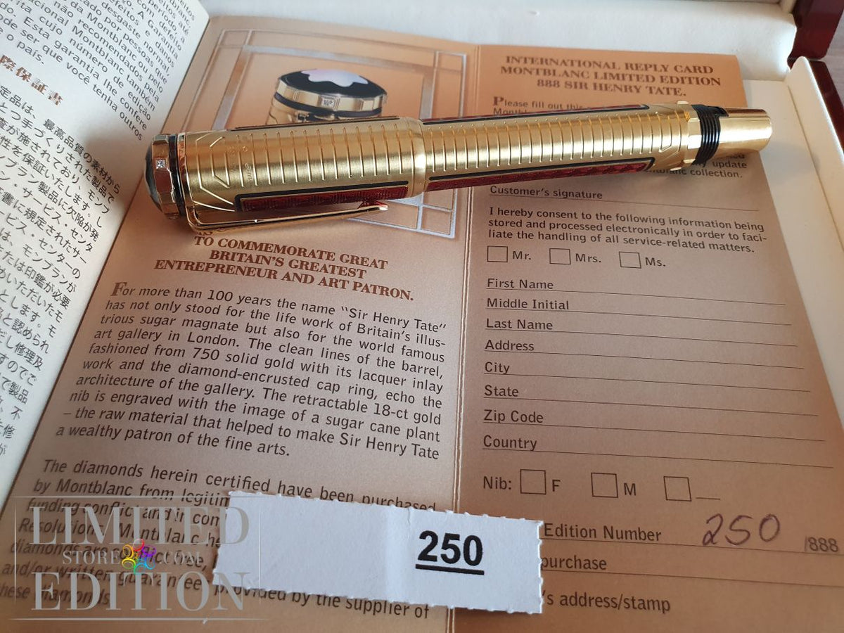 Stylo Plume Sir Henry Tate 888 - Montblanc