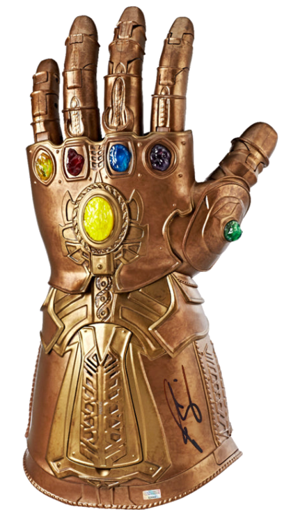 Gantelet de Thanos signé par Josh Brolin. Infinity War, EndGame. COA autographe Marvel Avengers